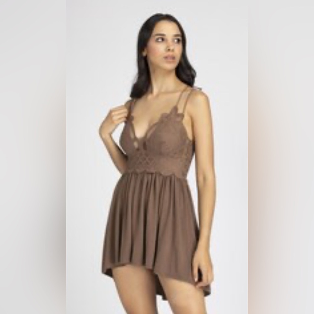 Zenana Outfitters Chocolate Lace Dress